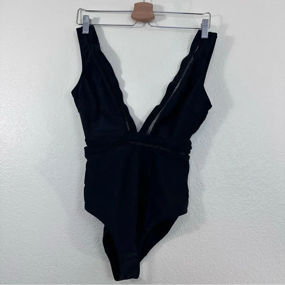 Ted Baker London Plunge One Piece Swimsuit